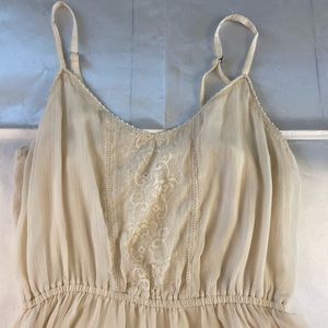 Hollister L Cream Sundress spaghetti strap